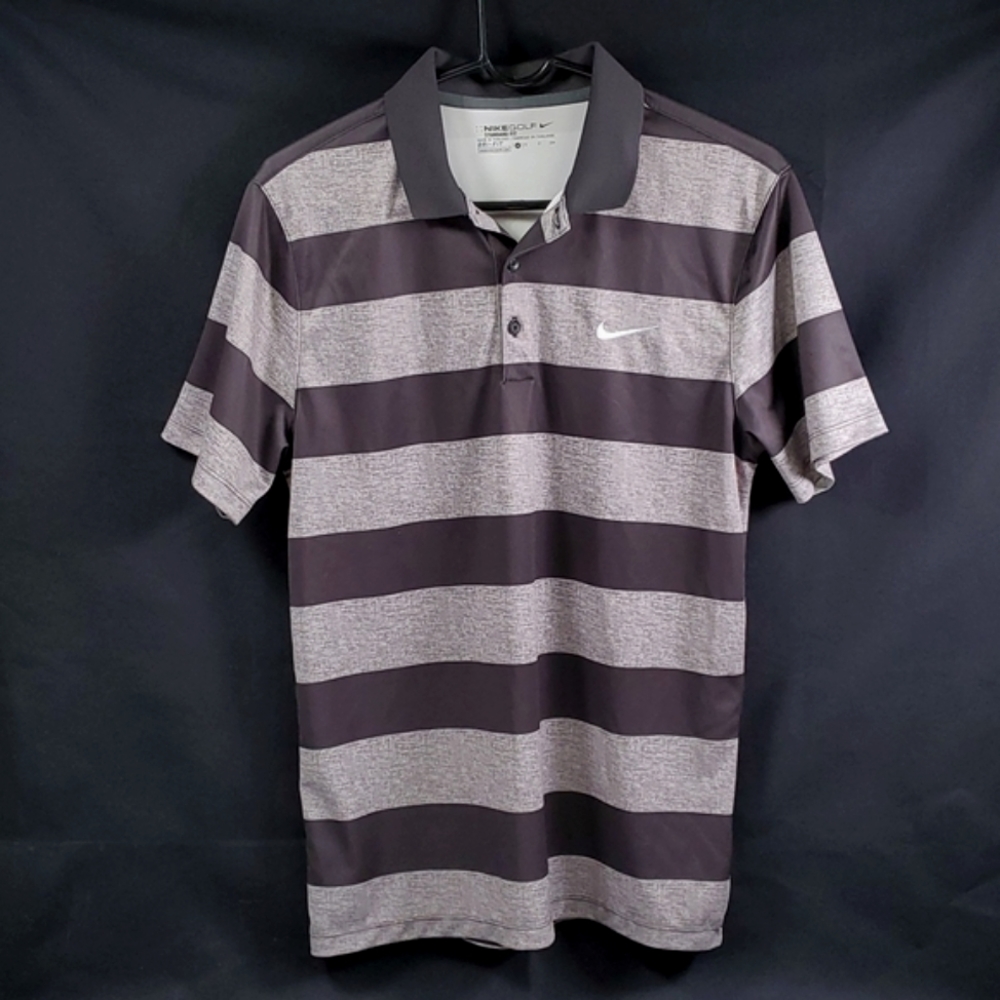 Like New!! Nike Golf DriFit Short Sleeve Polo Mens Small Standard Fit Black Gray